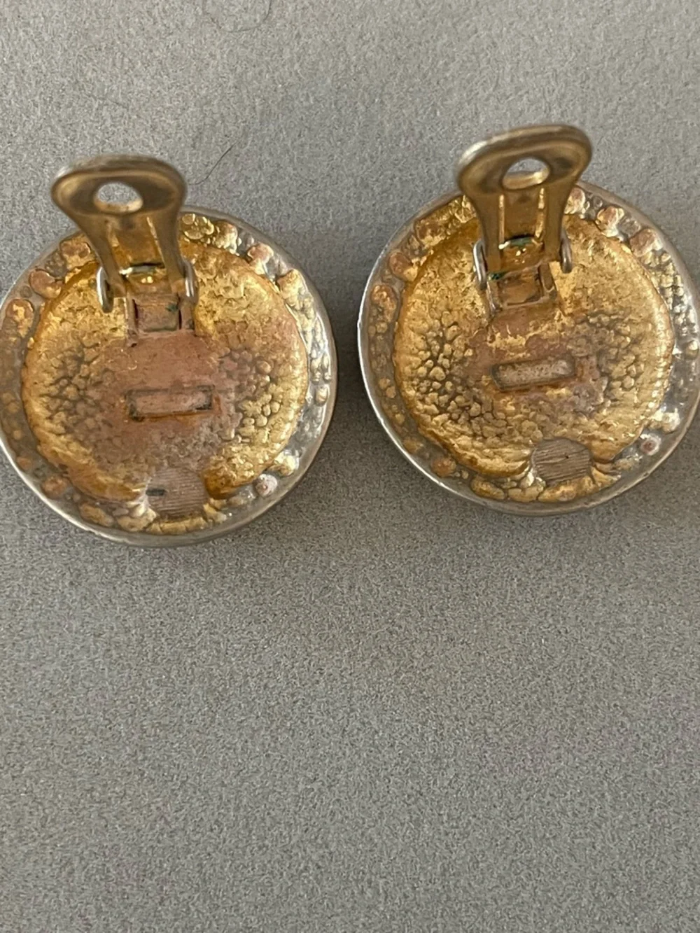 Nautical Wheel Enamel Clip-On Earrings